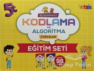Çocuklar İçin 5 Yaş üzeri Bilgisayarsız Kodlama ve Algoritma Eğitim Seti - Yetsis Yayınları - Eğitim Kitapları