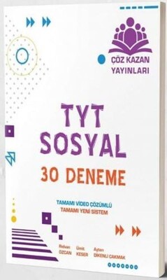Çöz Kazan TYT Sosyal Bilimler 30 lu Deneme Sınavı (Yeni) - Çöz Kazan Yayınları