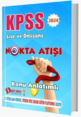 Dahi Adam Yayınları 2024 KPSS Lise Ön Lisans GYGK Nokta Atışı Konu Anlatımlı - 1