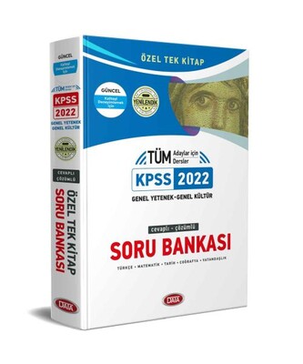 Data 2022 KPSS Genel Yetenek - Genel Kültür Cevaplı - Çözümlü Soru Bankası - Data Yayınları