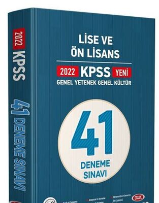 Data 2022 KPSS Genel Yetenek Genel Kültür Lise ve Ön Lisans 41 Deneme Sınavı - 1