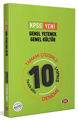 Data 2022 KPSS Genel Yetenek Genel Kültür Tamamı Çözümlü 10 Deneme Sınavı - Data Yayınları