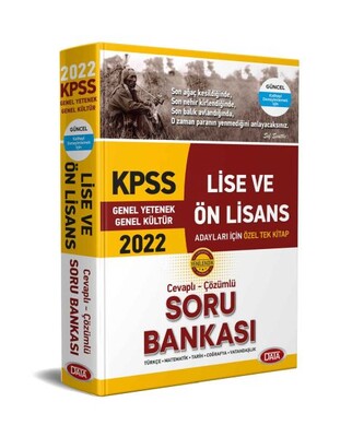 Data 2022 KPSS Lise ve Ön Lisans Cevaplı - Çözümlü Soru Bankası - Data Yayınları