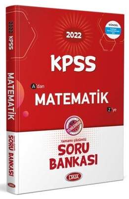 Data 2022 KPSS Matematik Tamamı Çözümlü Soru Bankası - Data Yayınları