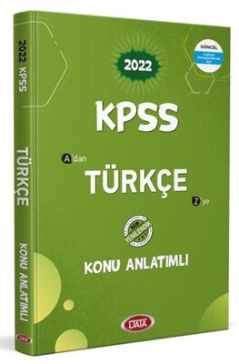 Data 2022 KPSS Türkçe Konu Anlatımlı - Data Yayınları