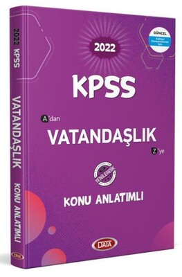 Data 2022 KPSS Vatandaşlık Konu Anlatımlı - Data Yayınları