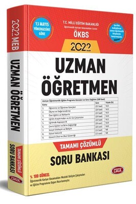 Data 2022 Uzman Öğretmen Tamamı Çözümlü Soru Bankası - Data Yayınları