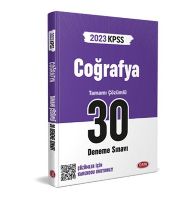 Data 2023 Kpss Coğrafya 30 Deneme Sınavı Karekod Çözümlü - Data Yayınları