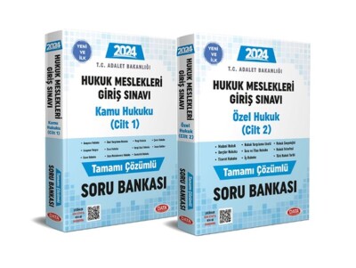 Data Hukuk Meslekleri Giriş Sınavına Hazırlık Tamamı Çözümlü Soru Bankası 1-2 - Data Yayınları