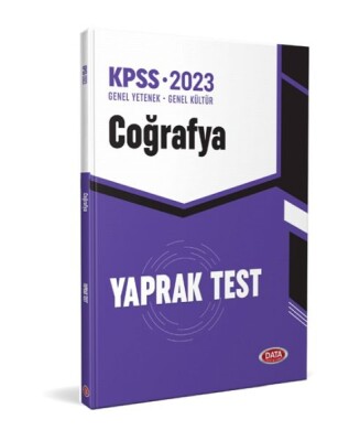 Data Kpss Coğrafya Yaprak Test - Data Yayınları