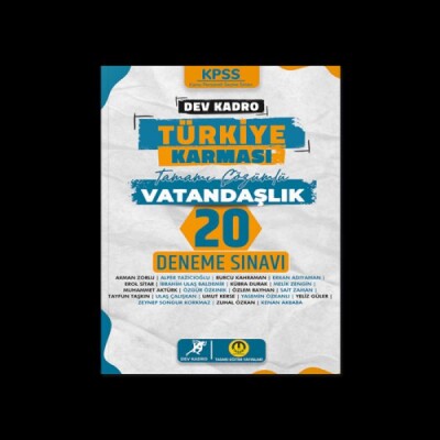 Dev kadro Vatandaşlık 20 Deneme Sınavı - Tasarı Akademi Yayınları