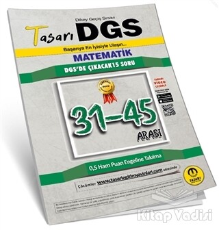 DGS Matematik 31 45 Arası Garanti Soru Kitapçığı - Tasarı Akademi Yayınları