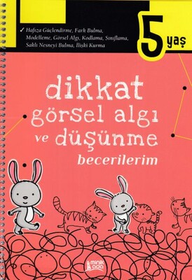 Dikkat Görsel Algı Ve Düşünme Becerilerim 4+ Yaş - Minik Ada Yayınları