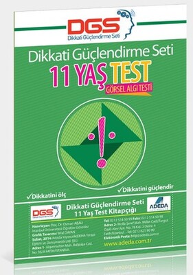 Dikkati Güçlendirme Seti 11 Yaş Test - Adeda Yayıncılık