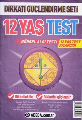 Dikkati Güçlendirme Seti 12 Yaş Test - Adeda Yayıncılık