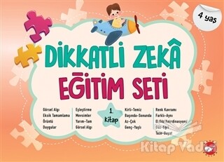 Dikkatli Zeka Eğitim Seti 1. Kitap (4 Yaş) - Beyaz Balina Yayınları