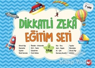 Dikkatli Zeka Eğitim Seti 2. Kitap (3 Yaş) - Beyaz Balina Yayınları