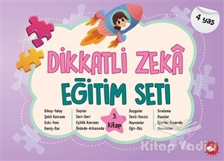 Dikkatli Zeka Eğitim Seti 3. Kitap (4 Yaş) - Beyaz Balina Yayınları