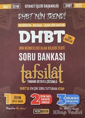 Diyanet İşleri Başkanlığı Örtaöğretim-Önlisans-Lisans(Tüm Adaylar) DHBT Din Hizmetleri Alan Bilgisi Testi Soru Bankası - 1