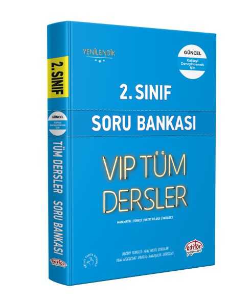 Editör Yayınları - Editör 2. Sınıf VIP Tüm Dersler Soru Bankası Mavi Kitap