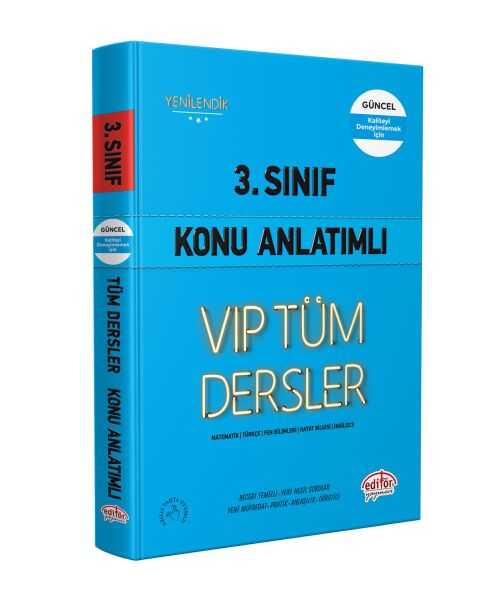 Editör Yayınları - Editör 3. Sınıf VIP Tüm Dersler Konu Anlatımlı Mavi Kitap
