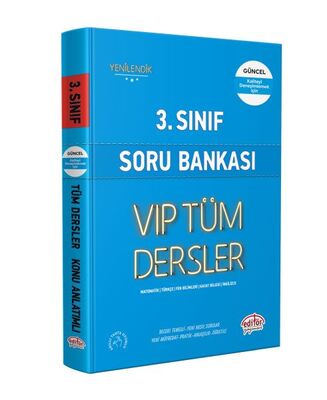 Editör 3. Sınıf VIP Tüm Dersler Soru Bankası Mavi Kitap - 1