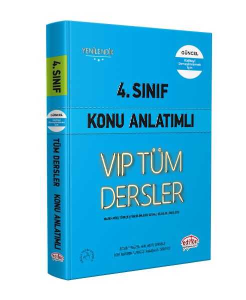 Editör Yayınları - Editör 4. Sınıf VIP Tüm Dersler Konu Anlatımlı Mavi Kitap