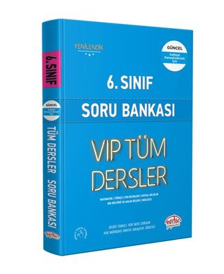 Editör 6. Sınıf VIP Tüm Dersler Soru Bankası Mavi Kitap - 1