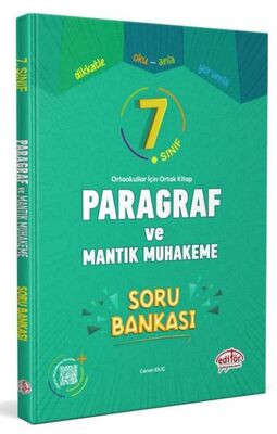 Editör 7. Sınıf Paragraf ve Mantık Muhakeme Soru Bankası - 1