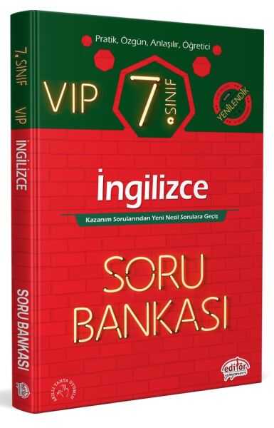 Editör Yayınları - Editör 7. Sınıf VIP İngilizce Soru Bankası
