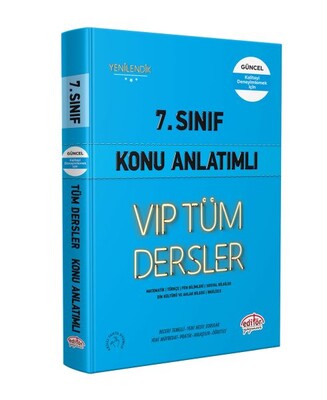 Editör 7. Sınıf VIP Tüm Dersler Konu Anlatımlı Mavi Kitap - Editör Yayınları