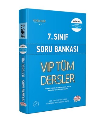 Editör 7. Sınıf VIP Tüm Dersler Soru Bankası Mavi Kitap - Editör Yayınları