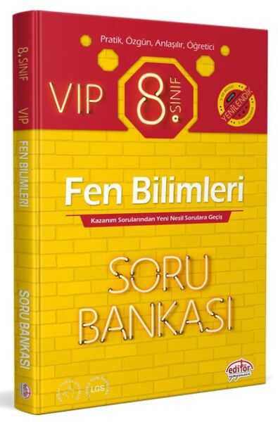 Editör Yayınları - Editör 8. Sınıf VIP Fen Bilimleri Soru Bankası