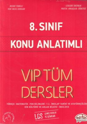 Editör 8. Sınıf VIP Tüm Dersler Konu Anlatımlı Kırmızı Kitap (Yeni) - 1