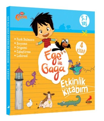 Ege ile Gaga - Etkinlik Kitabım (4 Kitap Takım) - Erdem Yayınları