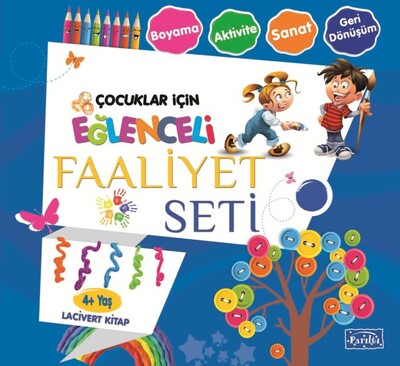 Eğlenceli Faaliyet Seti - Lacivert Kitap - 4+ Yaş - Parıltı Yayınları