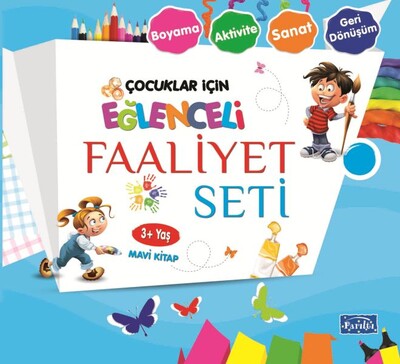 Eğlenceli Faaliyet Seti - Mavi Kitap - 3+ Yaş - Parıltı Yayınları