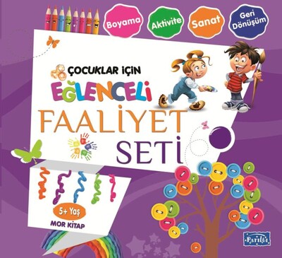 Eğlenceli Faaliyet Seti - Mor Kitap - 5+ Yaş - Parıltı Yayınları