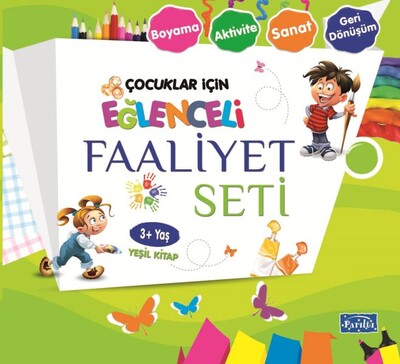 Eğlenceli Faaliyet Seti - Yeşil Kitap - 3+ Yaş - Parıltı Yayınları