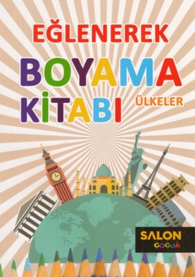 Eğlenerek Boyama Kitabı - Ülkeler - Salon Yayınları