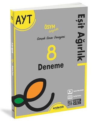 Endemik 2022 AYT Eşit Ağırlık 8 Deneme Sınavı - Endemik Yayınları