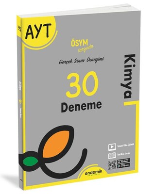Endemik AYT Kimya 30 Deneme Sınavı - Endemik Yayınları