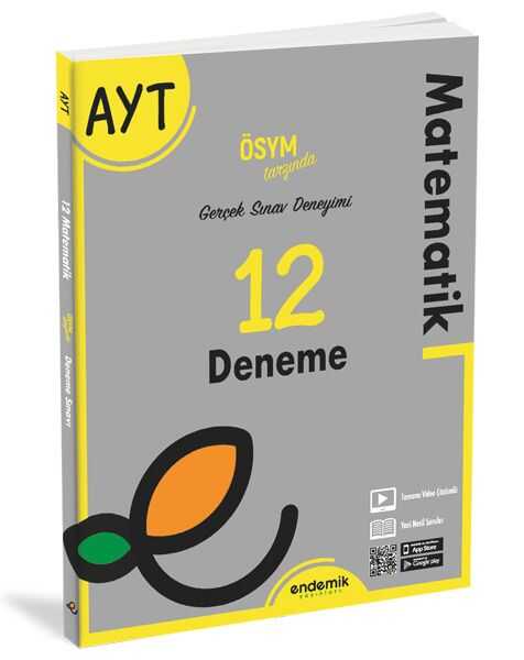 Endemik Yayınları - Endemik AYT Matematik 12 Deneme Sınavı