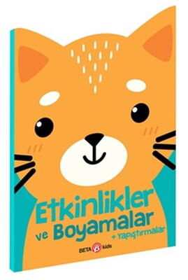 Etkinlikler ve Boyamalar + Yapıştırmalar (Kedicik) - Beta Kids