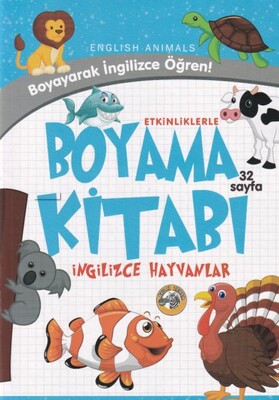 Etkinliklerle Boyama Kitabı İngilizce Hayvanlar - Akıllı Zebra