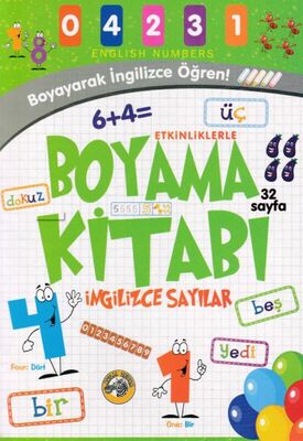 Etkinliklerle Boyama Kitabı İngilizce Sayılar - 1