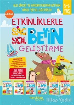 Etkinliklerle Sağ Beyin Sol Beyin Geliştirme (5-6 Yaş) (6 Kitap Takım) - Hayy Kitap