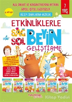 Etkinliklerle Sağ Beyin Sol Beyin Geliştirme (7 yaş) 6’lı Set - Hayy Kitap