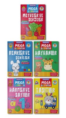 Etkinlikli Mega Boyama Serisi - 5 Kitap Takım - Boyama Zamanı