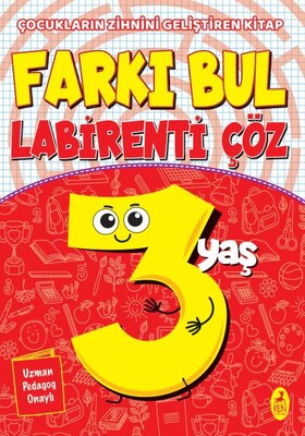 Farkı Bul Labirenti Çöz 3 Yaş - Ren Kitap